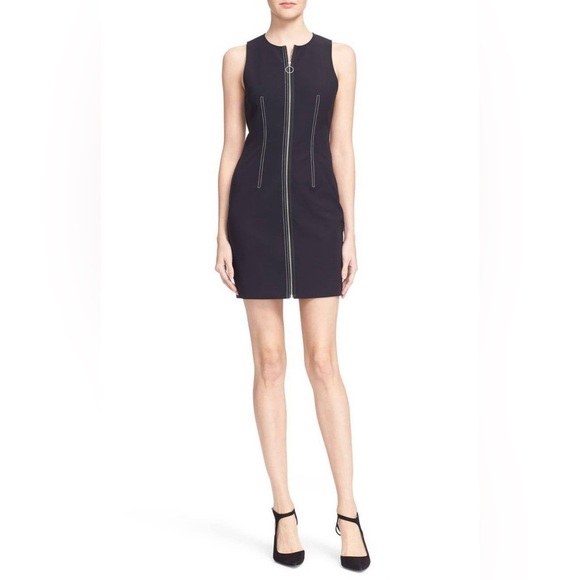 NWT T By Alexander Wang Sleeveless Tech Suiting Zip Front Dress - Picture 1 of 9